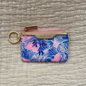 Lilly Pulitzer ID Wallet Keychain Pouch with Zipper